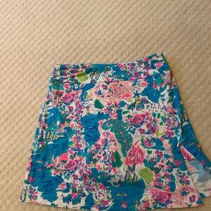 Lilly Pulitzer Blue and Pink Coastal Print Skirt